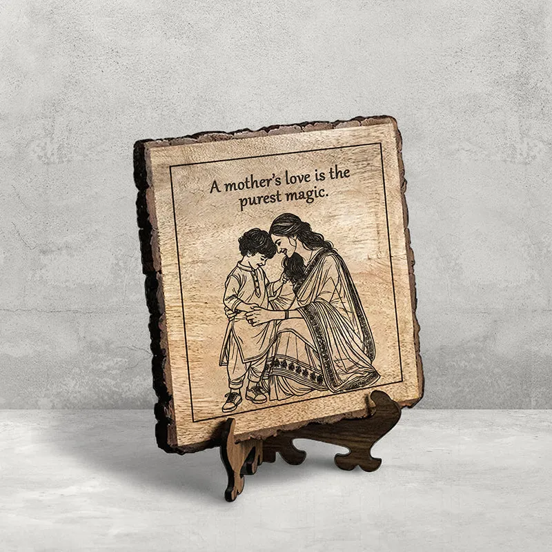 Mother's Love Wood Showpiece - Square media 3
