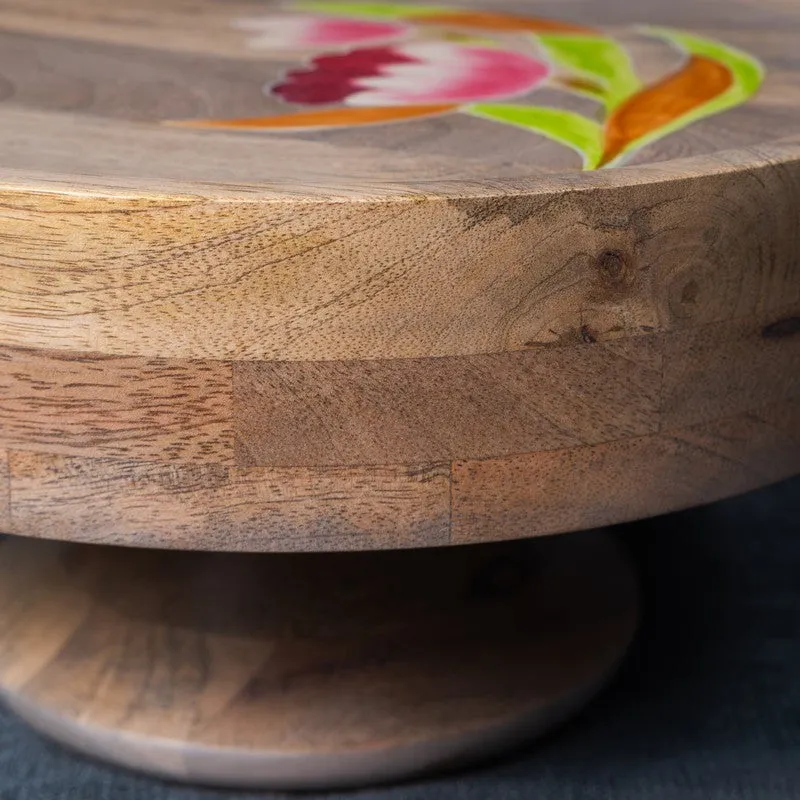 Lotus Petal Wooden Cake Stand media 8