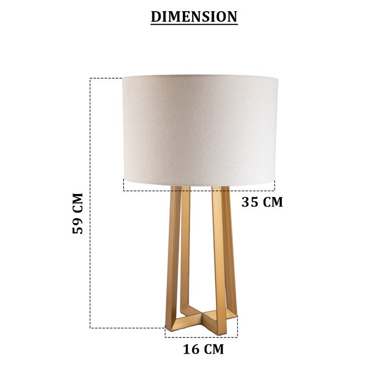 AarviDecor Ellington Classic Metal Table Lamp - White media 7