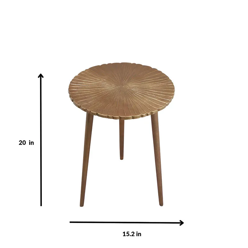 Tri Leaf Aluminium Side Table media 7