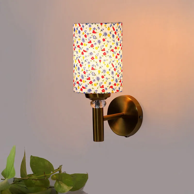 Tiny Fleur Cylindrical Steel & Cotton Wall Lamp media 1