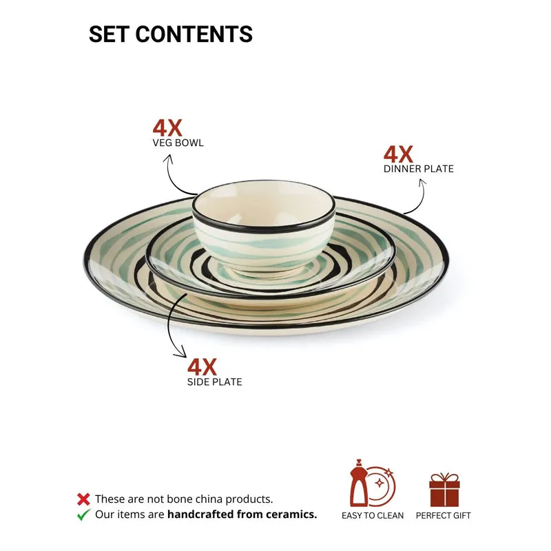 Sitara Stoneware Dinner Set - 12 Piece Set media 5
