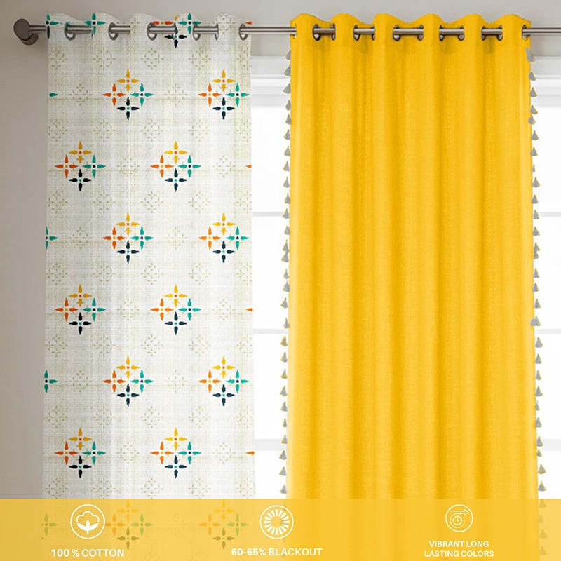 Urban Space Mosaic & Aura Curtain (Yellow) - Set Of Three media 3