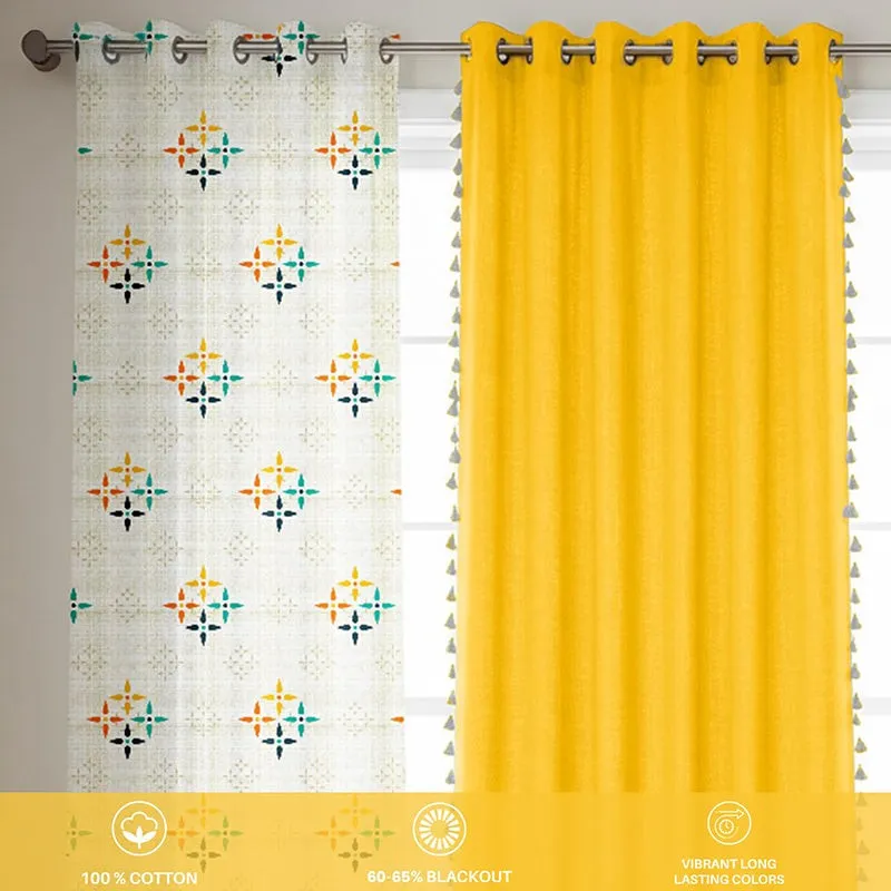 Urban Space Mosaic & Aura Curtain (Yellow) - Set Of Three media 3