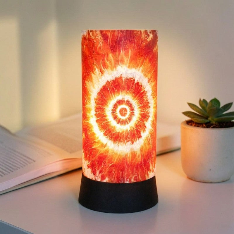 Fiery Tie-Dye Handmade Table Lamp