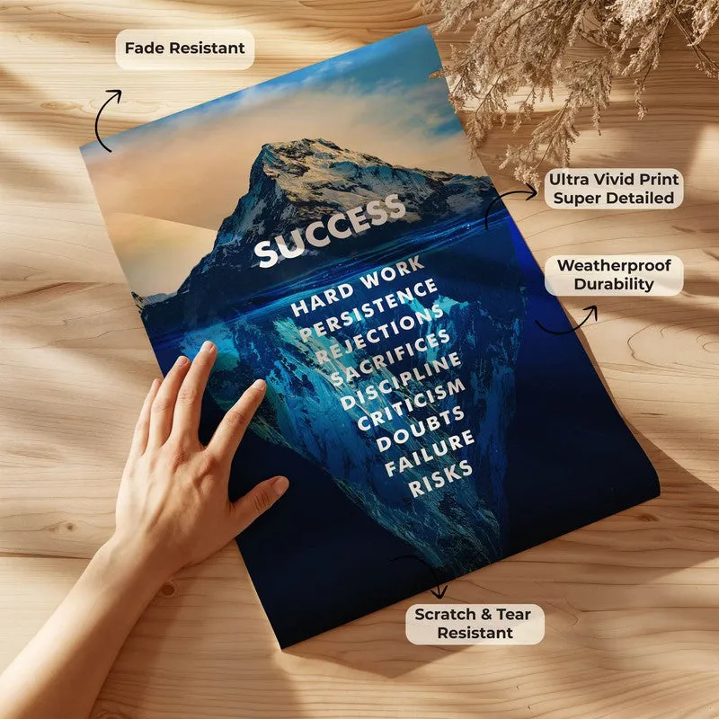 Mountain of Success Wall Poster - Blue media 8