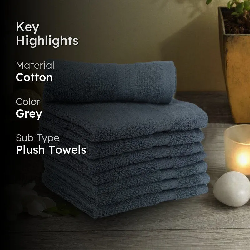 Miorah Face Towel (Grey) - Set Of Eight media 2