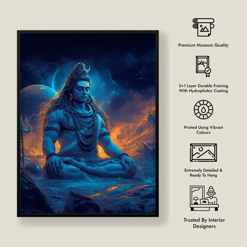 Peaceful Mahadev Meditating II Archival Paper Wall Art media 8