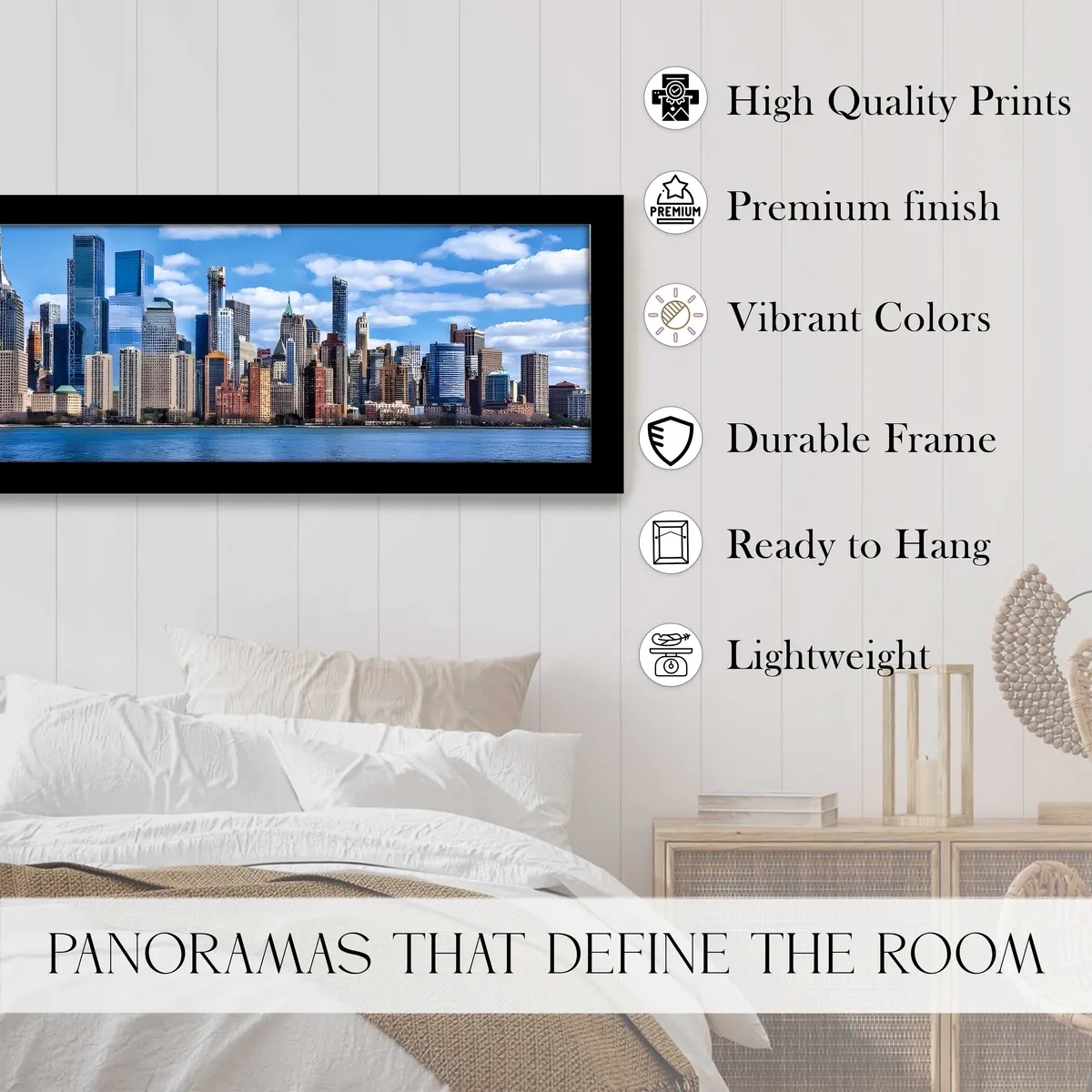 Horizen Modern Urban Landscape Paper Wall Painting media 4