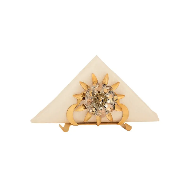 Opulent Floral 24K Gold Plated Mild Steel Tissue Holder media 4