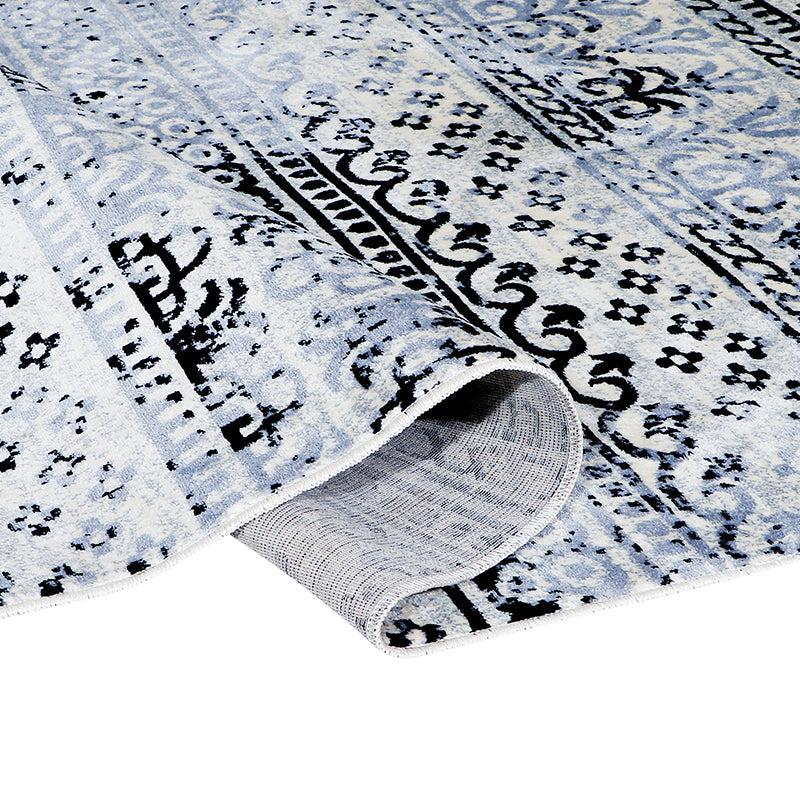 Karta Non-Anti Skid Nylon Dhurries - Grey & Black media 4