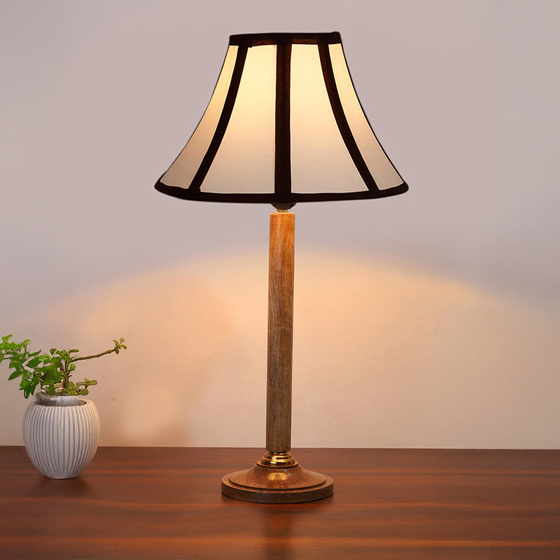 Windsor Wooden Table Lamp - White,Brown