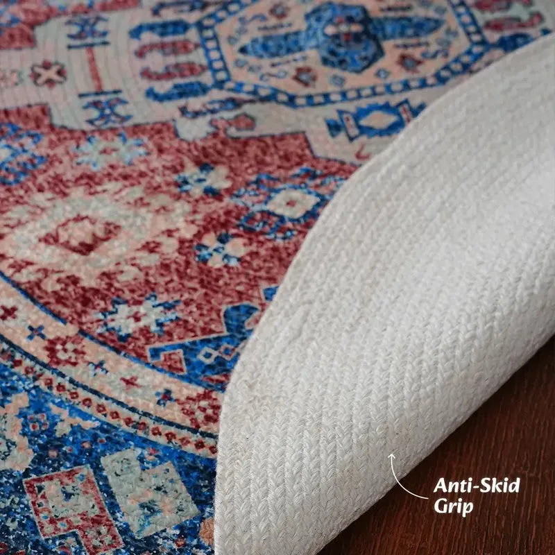 Oriental Tradition Round Recycled PET Rug media 7