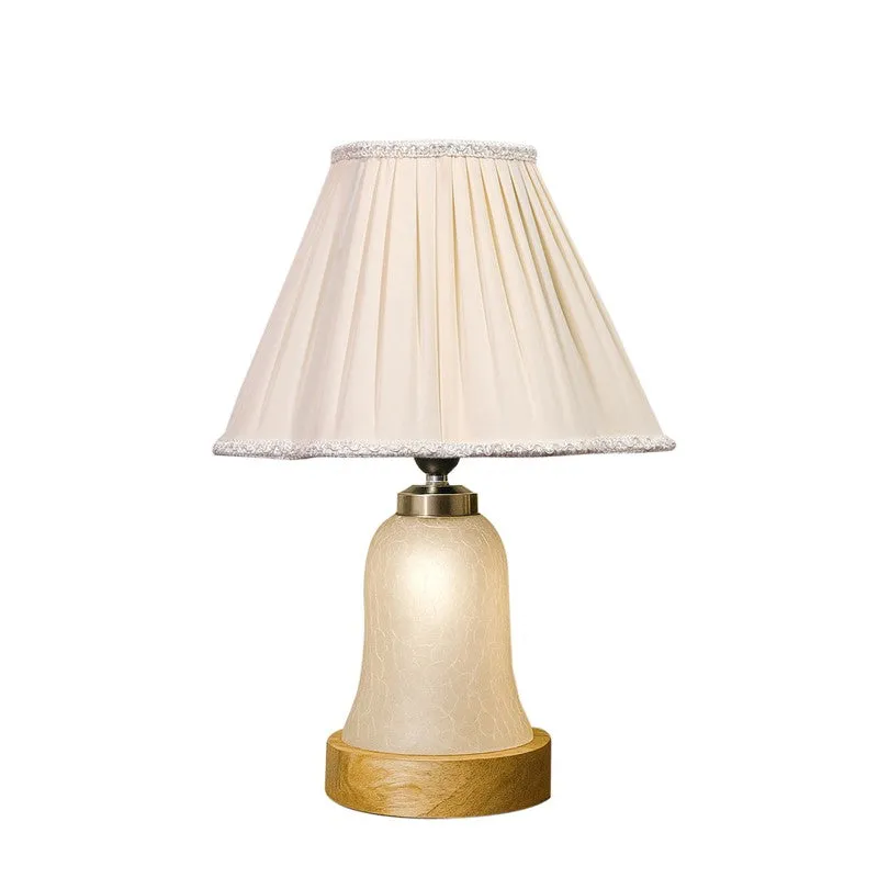 Zoravelle Pleated Wooden Table Lamp - OffWhite media 5