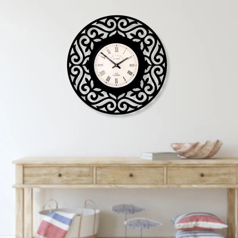 Elite Steel Analog Wall Clock - Black media 3