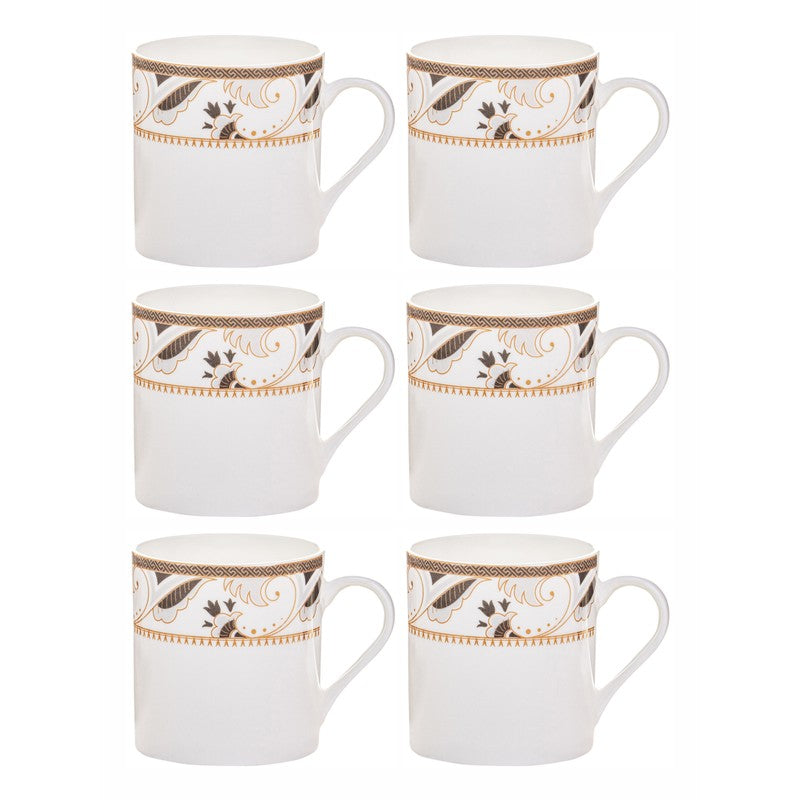 Rustic Bone China Tea Cup (210 mL Each) - Set Of Six media 4