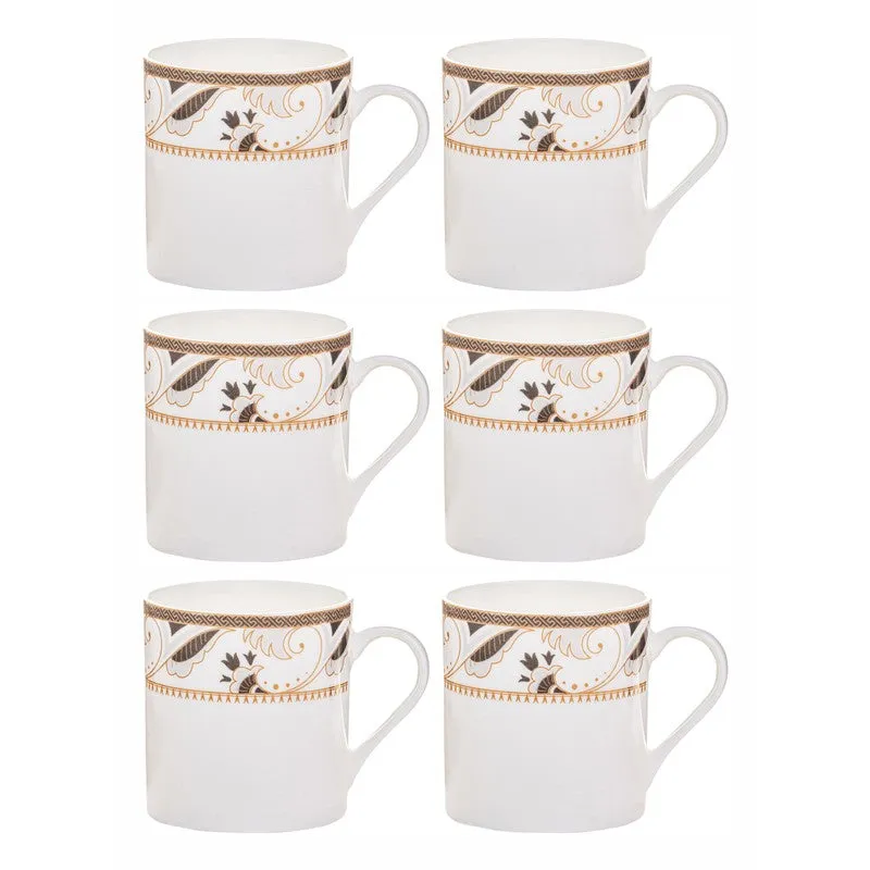 Rustic Bone China Tea Cup (210 mL Each) - Set Of Six media 4
