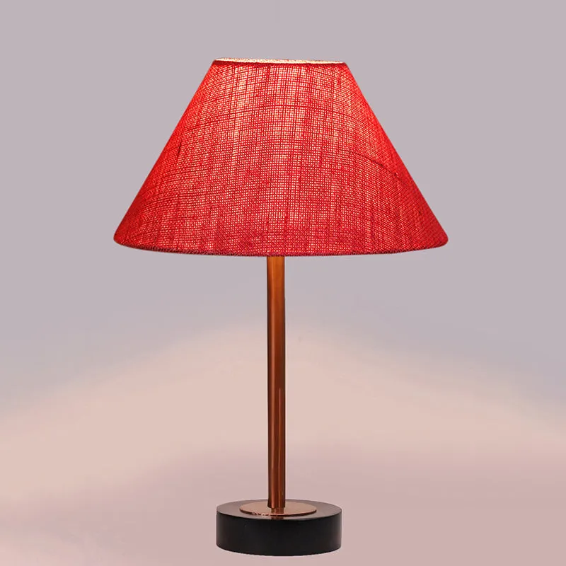 Sienna II Rodin Wooden Table Lamp - Pink,Copper,Black media 5