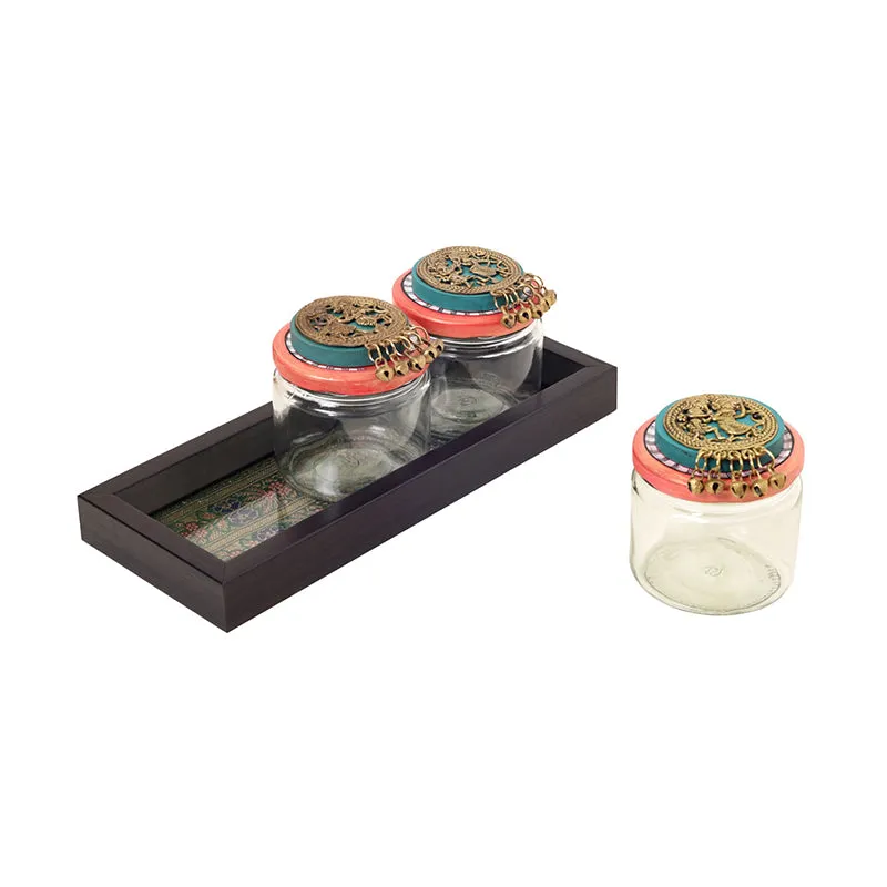 Hemant Jar Set With Tray - Four Piece Set media 3