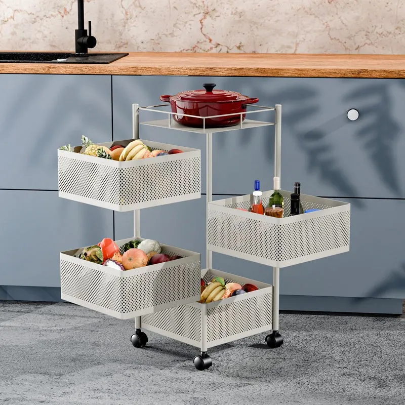 Movra Four Tier Trolley - White media 1