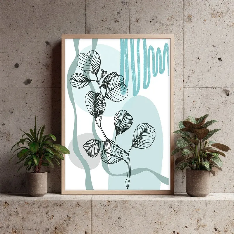 Verdant Melody Archival Canvas Wall Art - Natural Brown Frame media 4