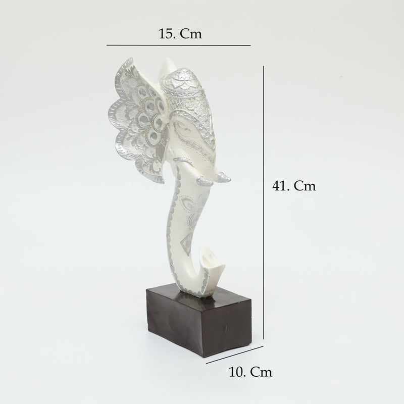 Elegant Elephant Showpiece - Silver media 7
