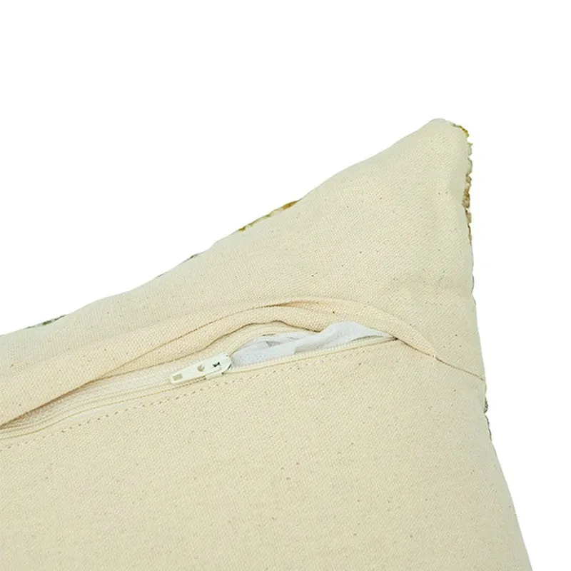 PetalPrism Cushion Cover (Green, Yellow) - Set Of Five media 6
