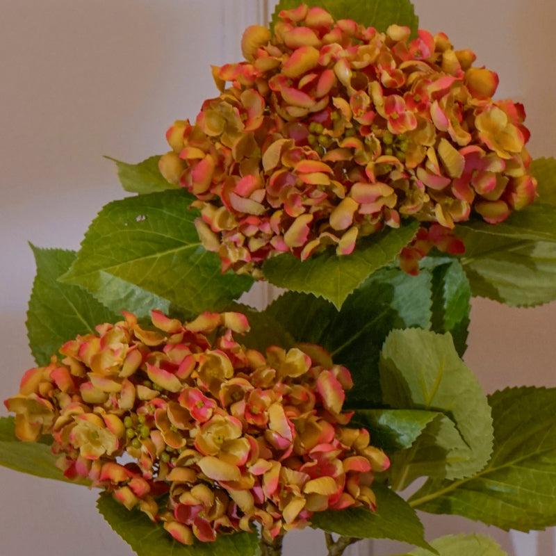 Faux Hydrangea Flower Stick (Peach) - 32 CM media 4