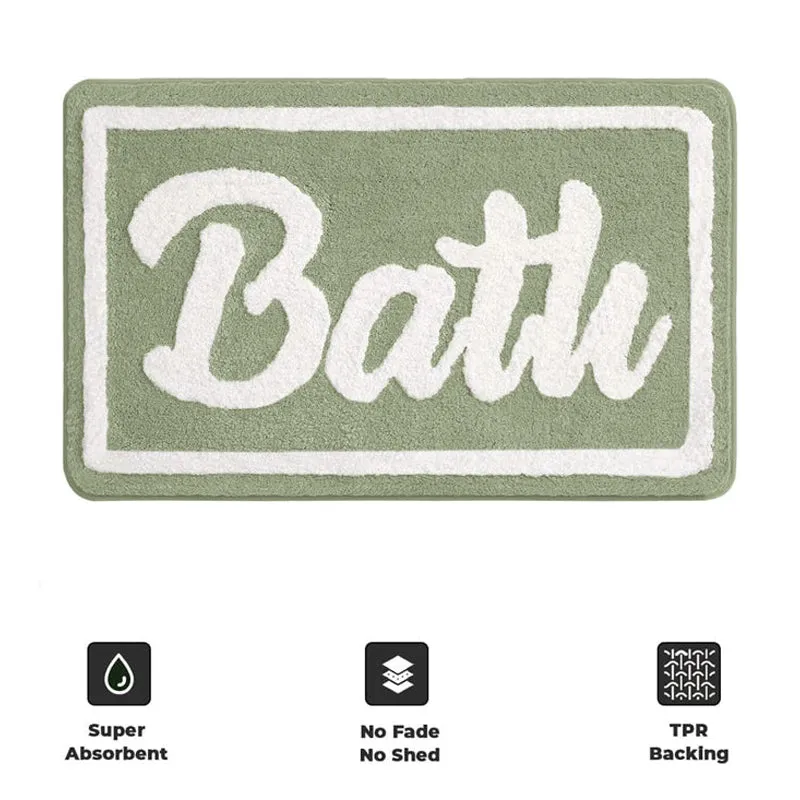 Bath Time Microfiber Bath Mat - Light Green media 7