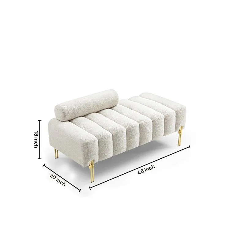 Victoria Fabric & Metal Bench - White media 6