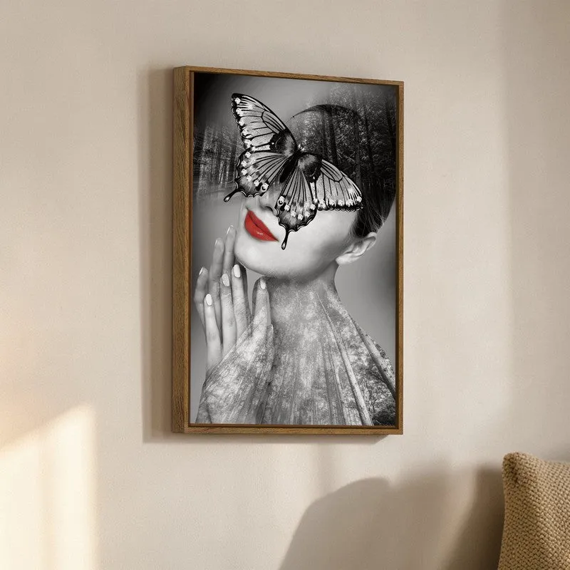Winged Elegance Canvas Wall Art With Frame media 3