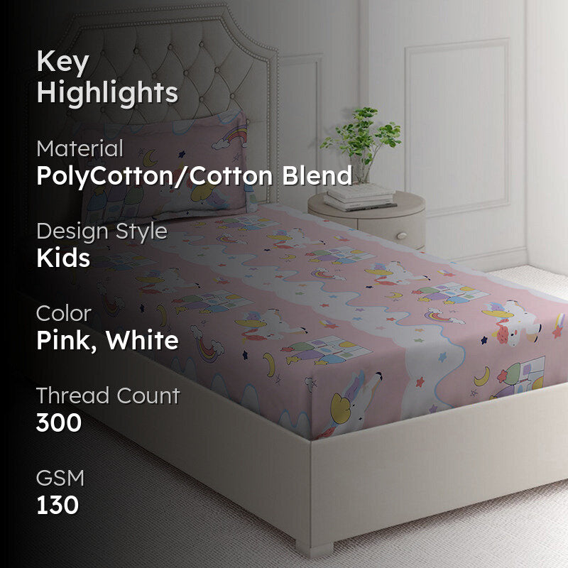 Twilight Zoo Crew Kids Bedsheet - 130 GSM media 2