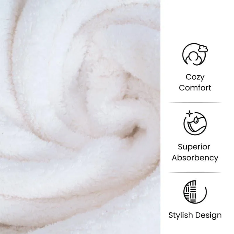 Micro Cotton Soft Serenity Solid Hand Towel (White) - Set Of Two media 5