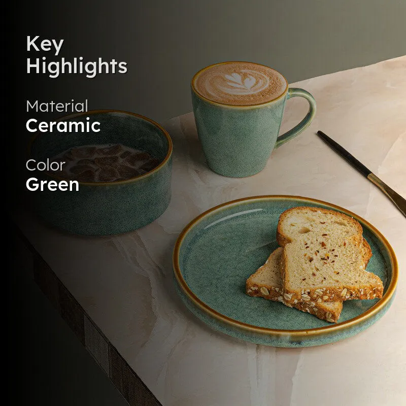 Coastal Brew Ceramic Tea Set (Green) - Three Piece Set media 3