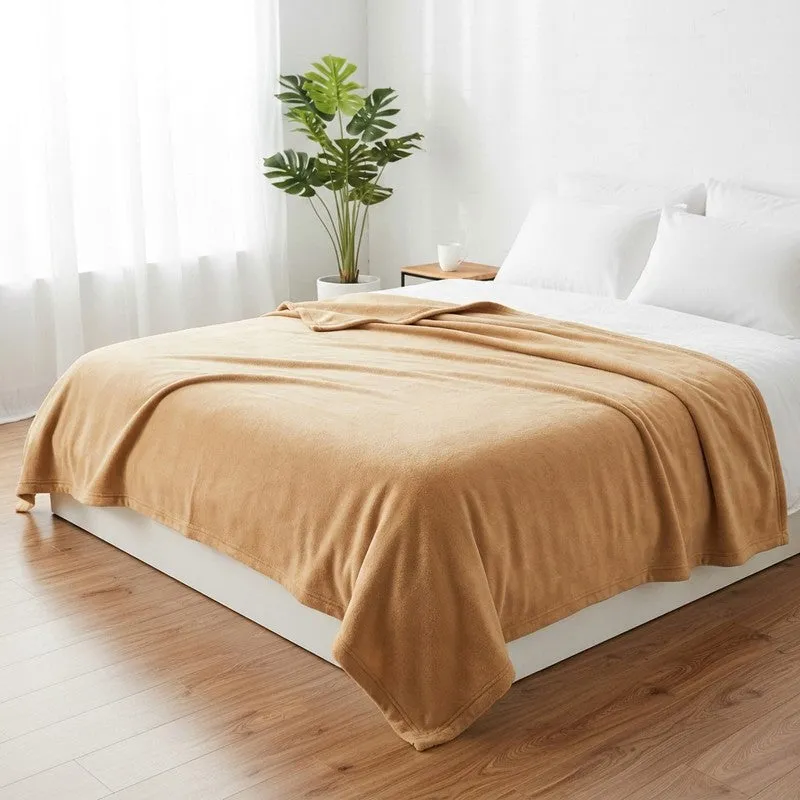 Soft Elite Blanket(Beige) - 220 GSM media 1