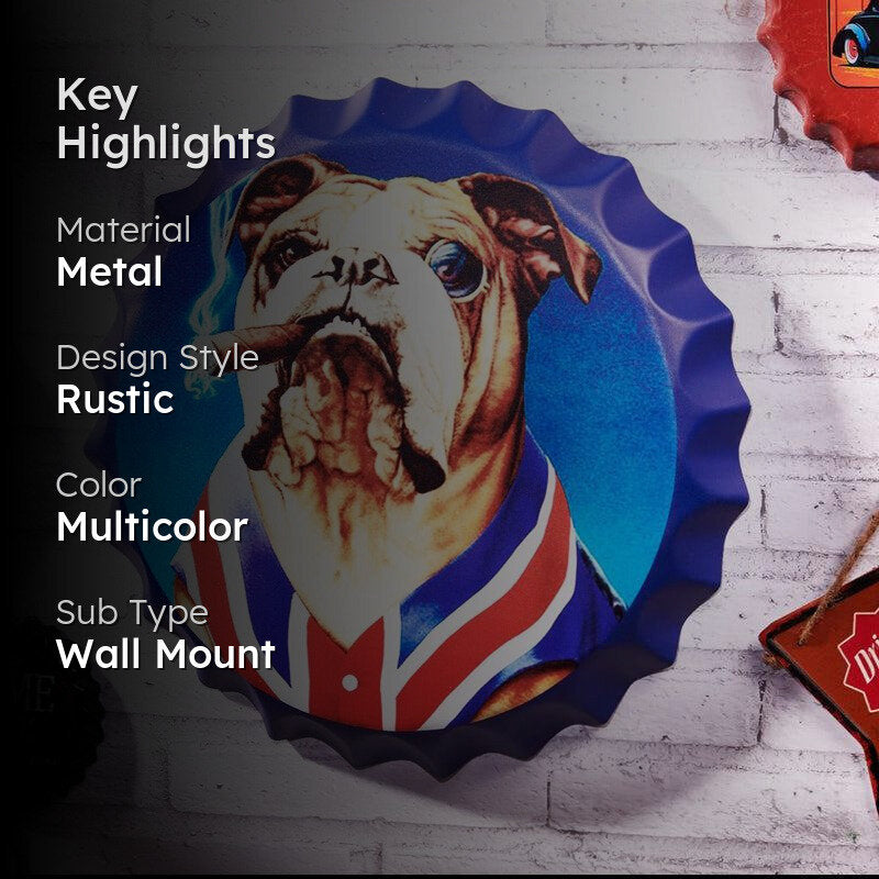Dawg Bottle Cap Metal Wall Accent media 2