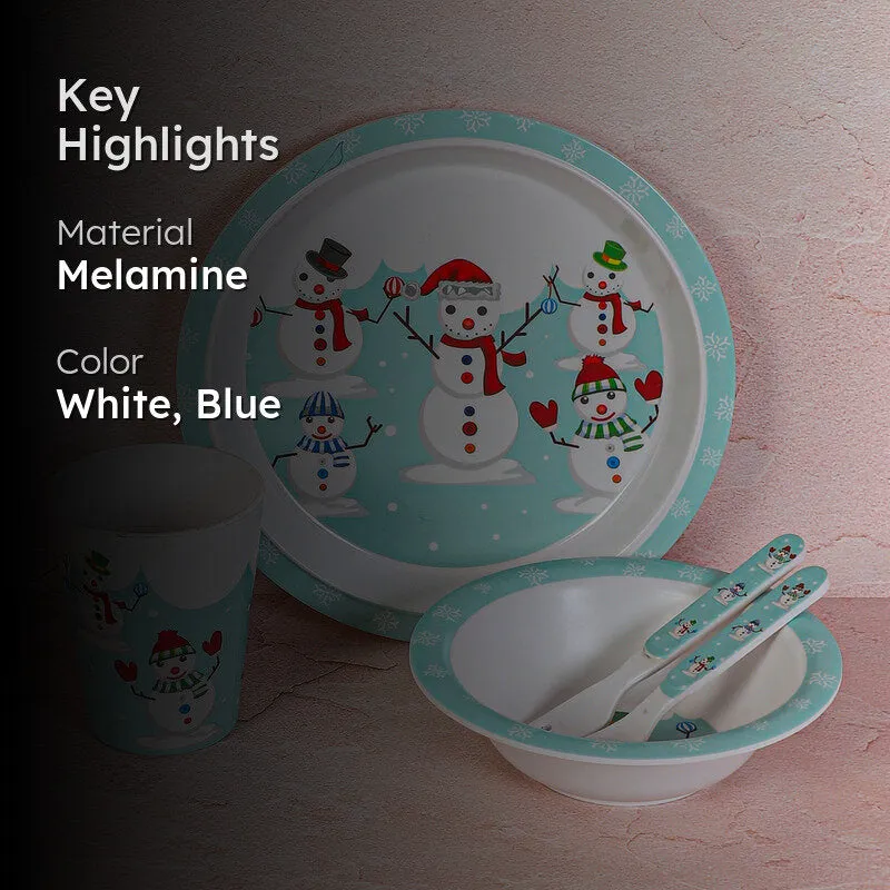 Snowman Party Kids Dinner Set - Five Piece Set media 2