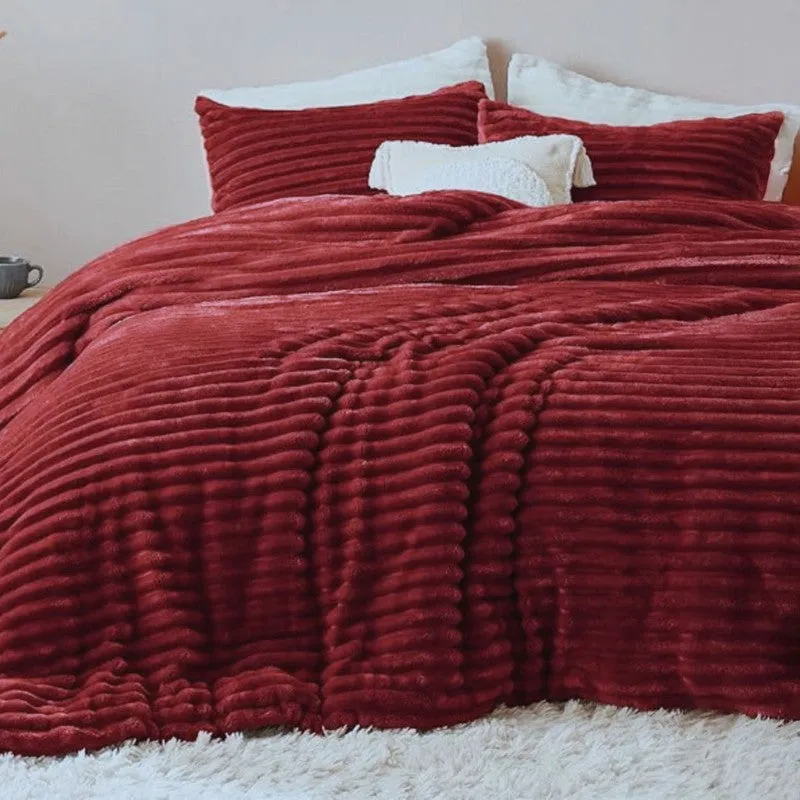 Sleep Scape Faux Fabric Blanket (Maroon)- 300 GSM media 3