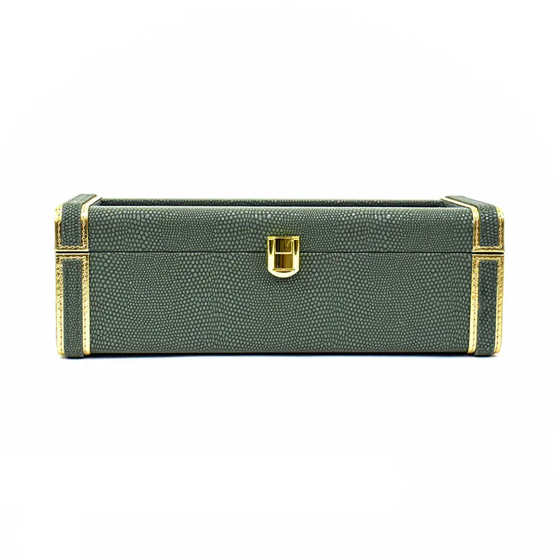 Tisquo I Faux Leather Watch Organizer - Olive Green media 3
