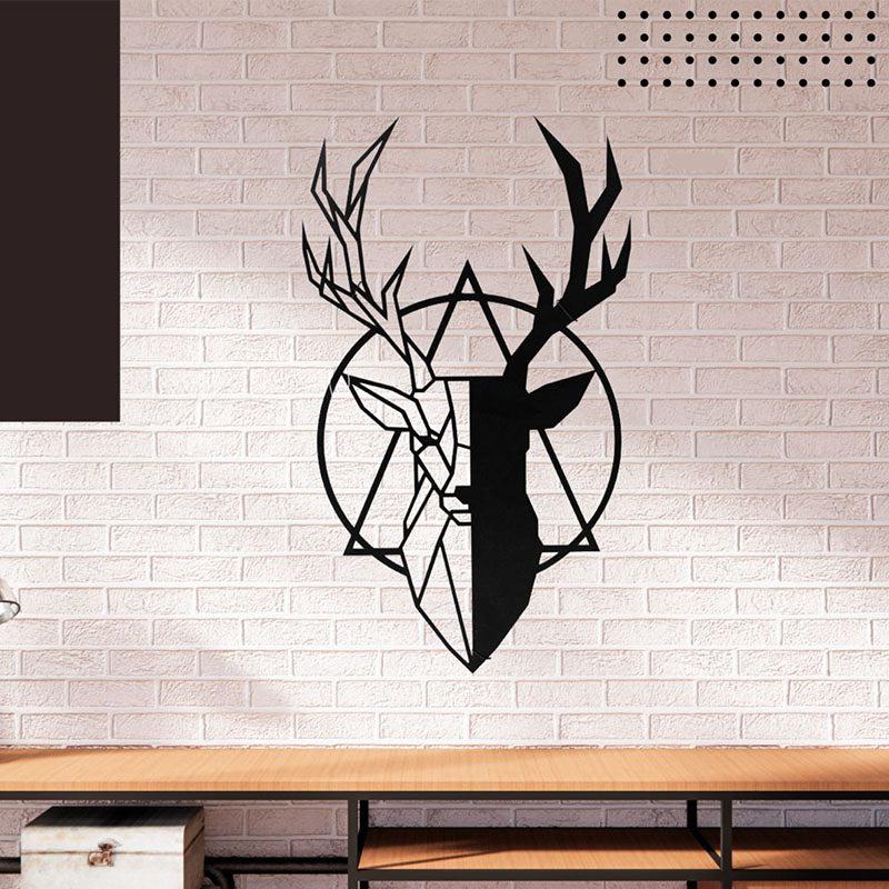 Reindeer Glora Black Iron Wall Accent