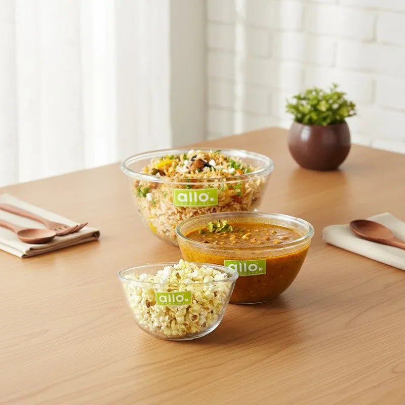 Twirix Glass Mixing Bowl (1000/1600/2100 mL) - Set of Three media 1