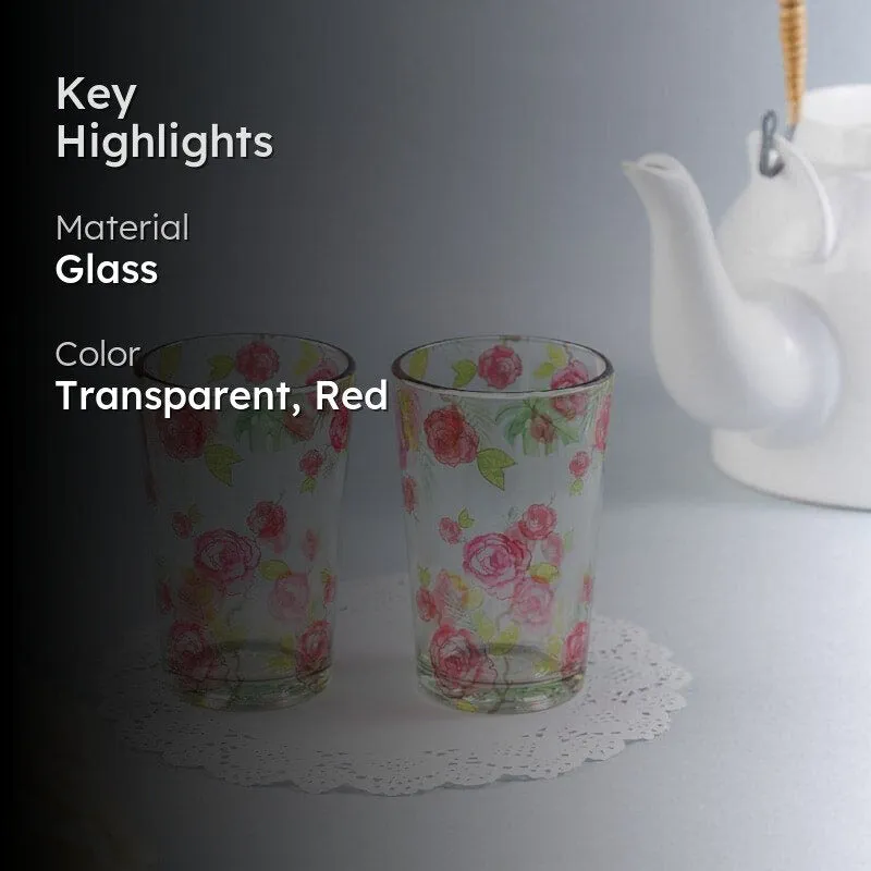 Misty Morning Roses Chai Glass - Set of Two media 2