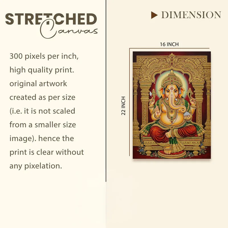 Ganesha Blessing Canvas Wall Art & Paintings media 9