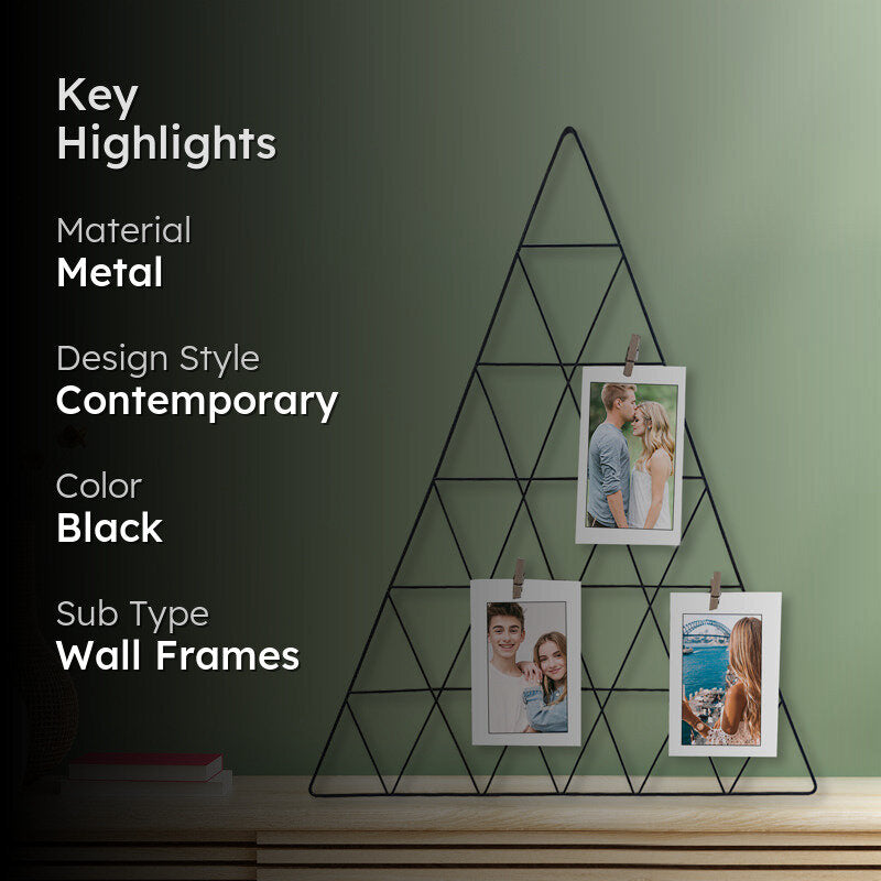 Trikona Metal Photo Frame - Black media 2