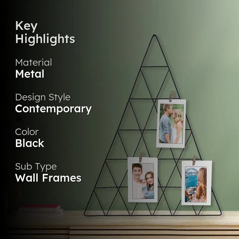 Trikona Metal Photo Frame - Black media 2