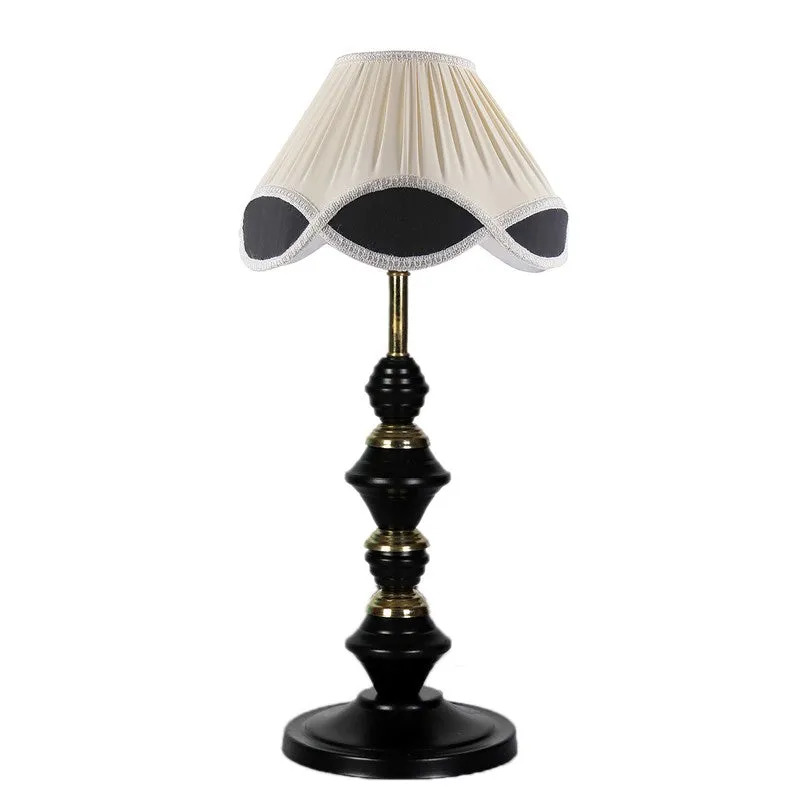Glevyx Cotton Table Lamp With Iron Base - Ivory media 5