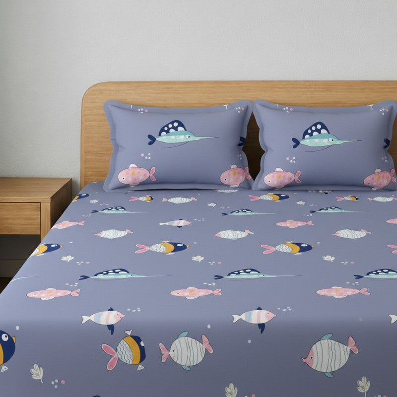 Fish Pond Microfiber Bedsheet - 115 GSM media 4