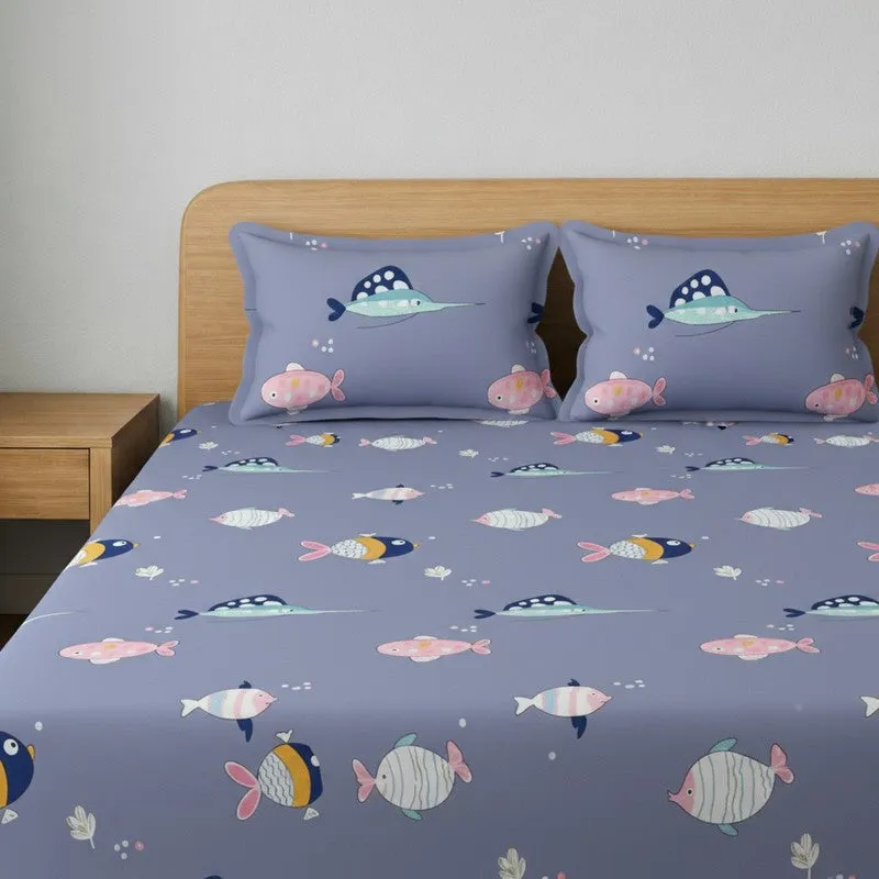 Fish Pond Microfiber Bedsheet - 115 GSM media 4