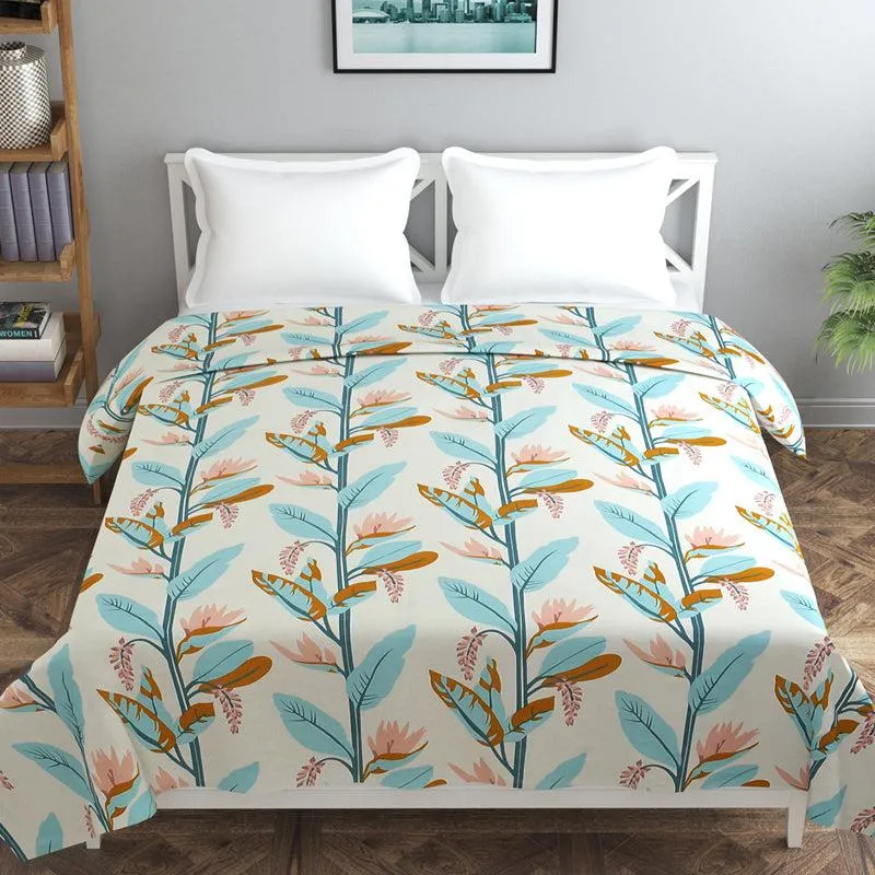 Whispering Fields Cotton Duvet Cover (Green & Brown) - 210 TC media 3