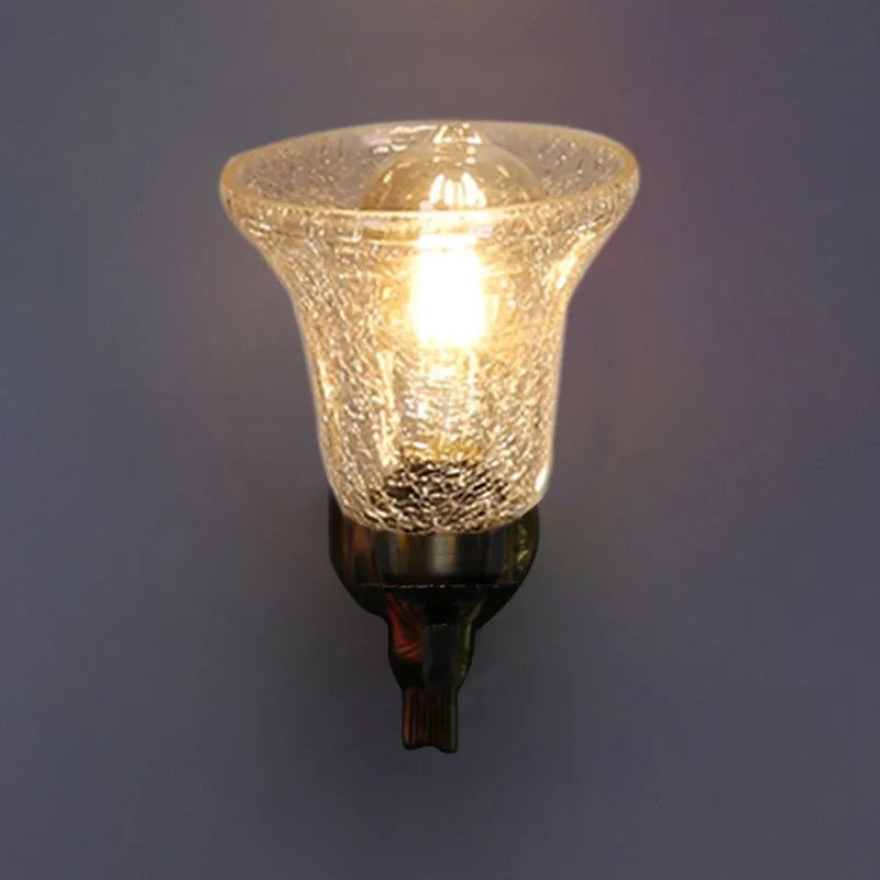 Ornate Antique Glass Wall Lamp media 6